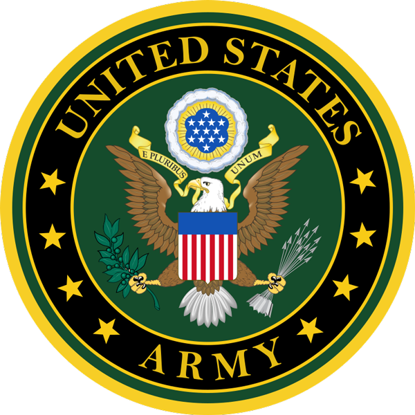 United States Army emblem with eagle and stars